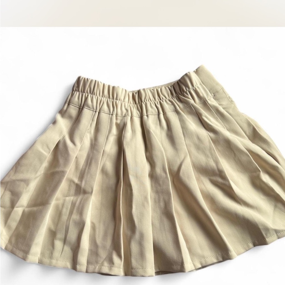 Tan Cream Mini Skater Skorts